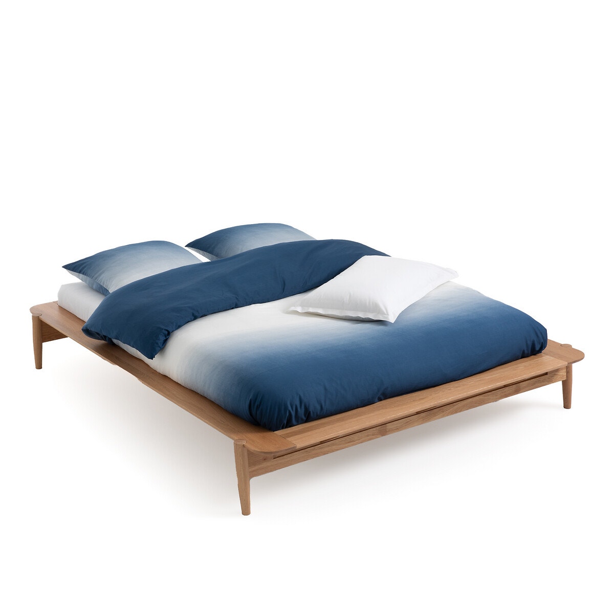 Σπίτι > Έπιπλα > Υπνοδωμάτιο > Κρεβάτια Κρεβάτι από μασίφ ξύλο δρυ με τάβλες Π210xΥ28cm