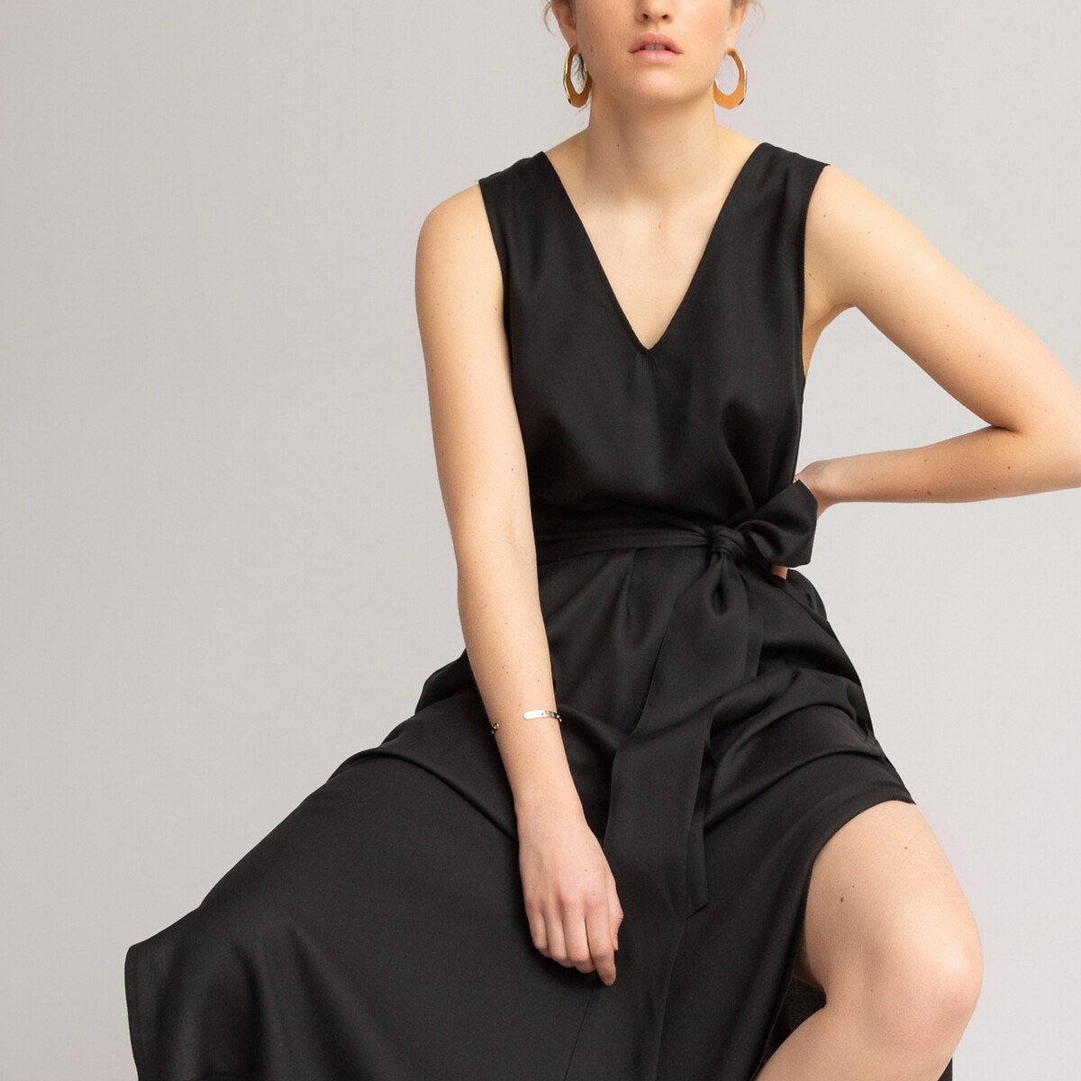 ΓΥΝΑΙΚΑ | Φορέματα | Αμάνικα Αμάνικο μακρύ φόρεμα από lyocell
