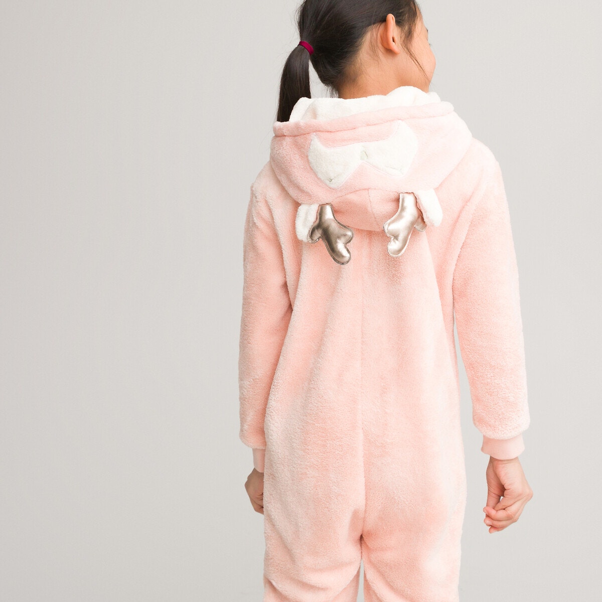 Ολόσωμη πιτζάμα με κουκούλα και σχέδιο ελαφάκι, 3-14 ετών