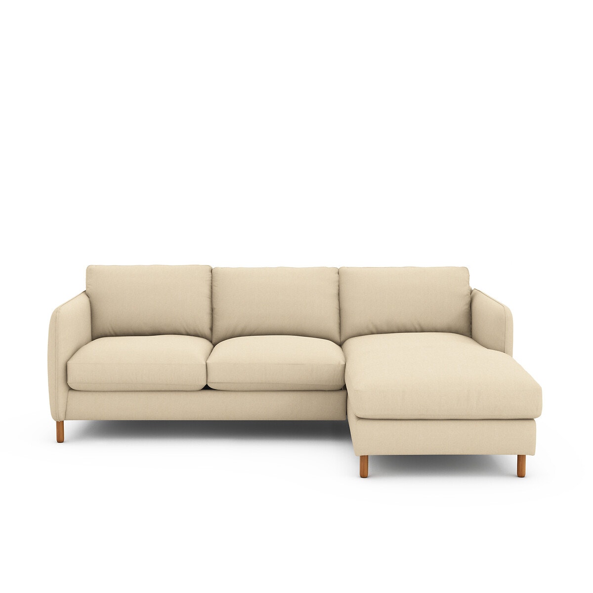 Πτυσσόμενος γωνιακός καναπές από βαμβάκι λινό Μ95xΠ240xΥ86cm