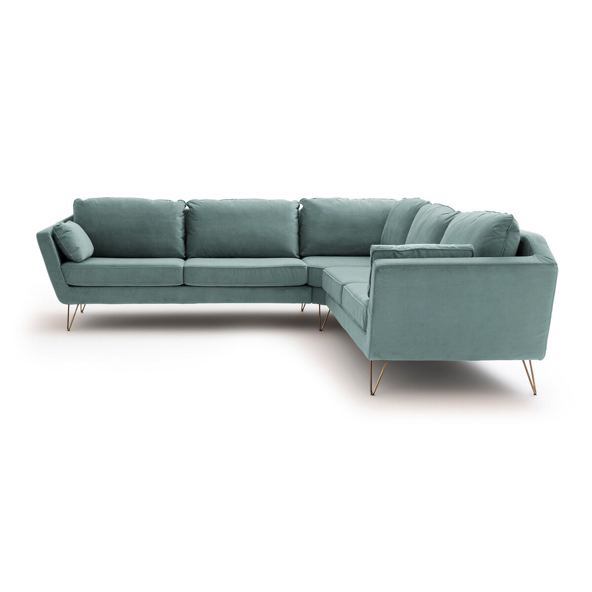 La Redoute Interieurs Γωνιακός καναπές XXL από βελούδο Μ277xΠ277xΥ86cm