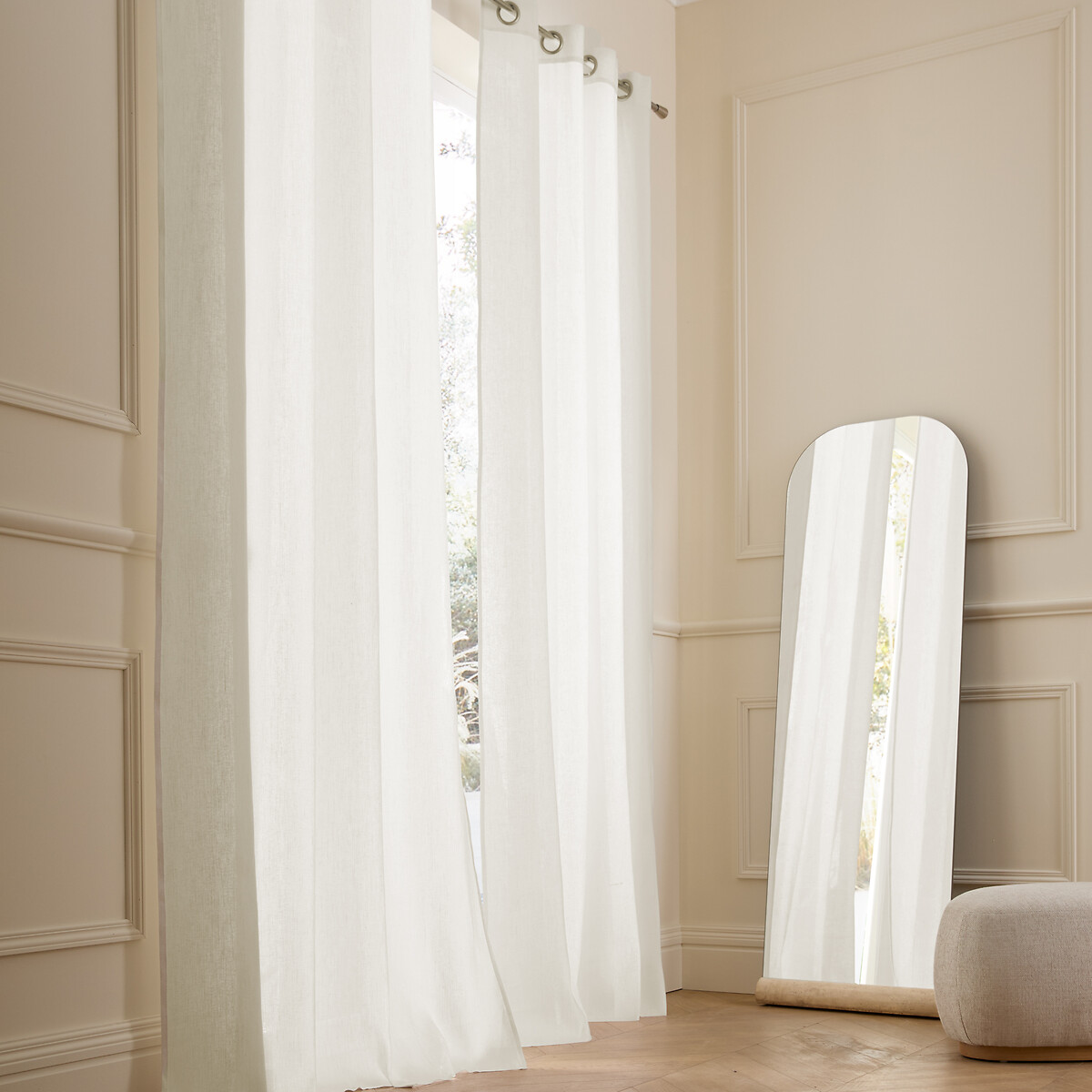 Λινό ριντό με καψούλια 140x180 cm