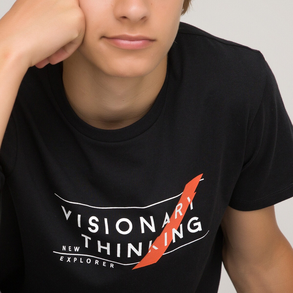 ΠΑΙΔΙ | Μπλούζες & Πουκάμισα | T-shirts T-shirt από οργανικό βαμβάκι με στάμπα μπροστά, 10-18 ετών