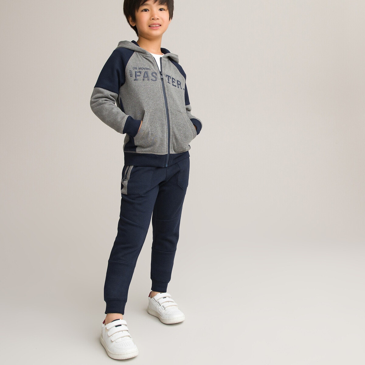ΠΑΙΔΙ | Παντελόνια | Φόρμες Φανελένιο σύνολο με ζακέτα και παντελόνι jogpant, 3-14 ετών