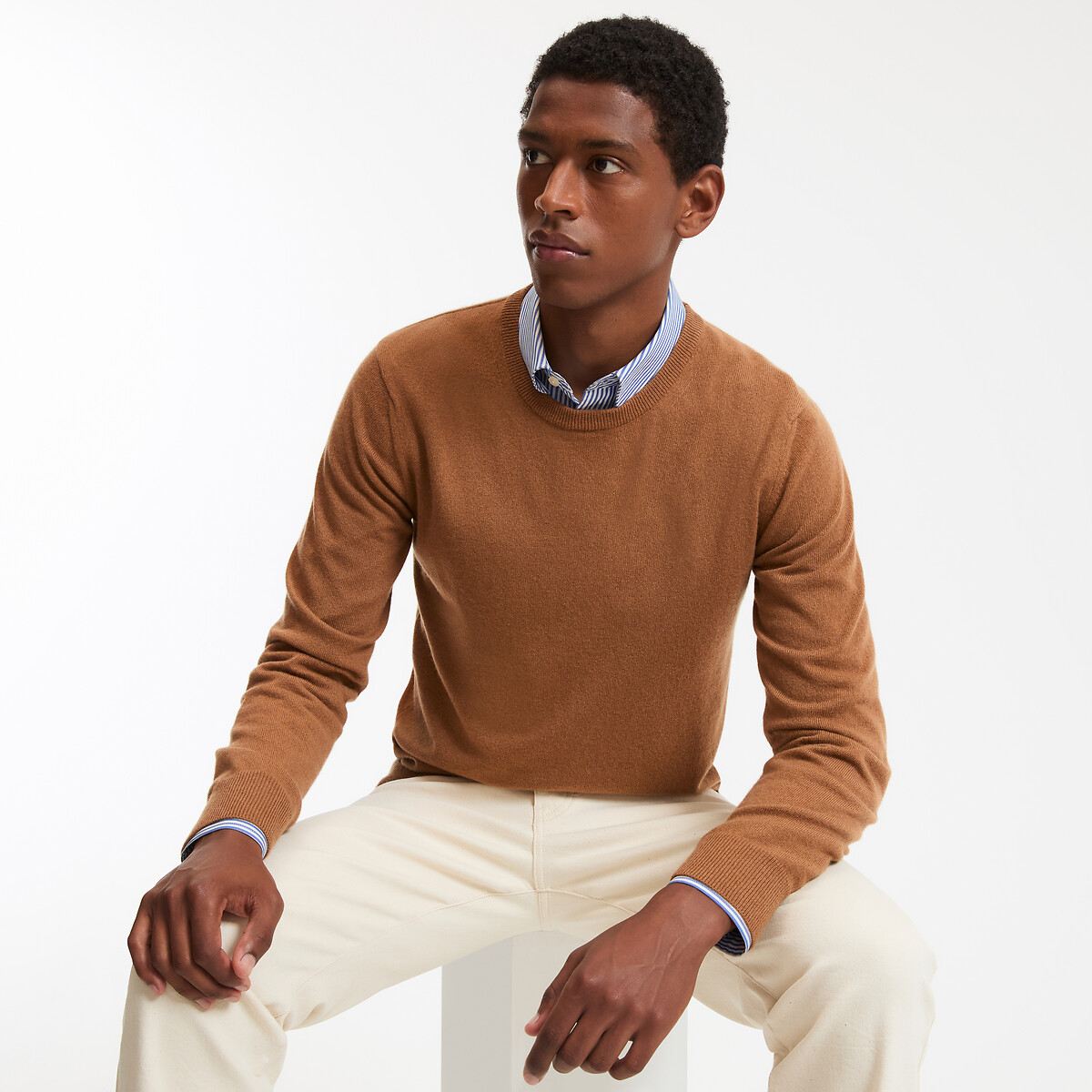 La Redoute Collections Πλεκτό με στρογγυλή λαιμόκοψη από κασμίρι