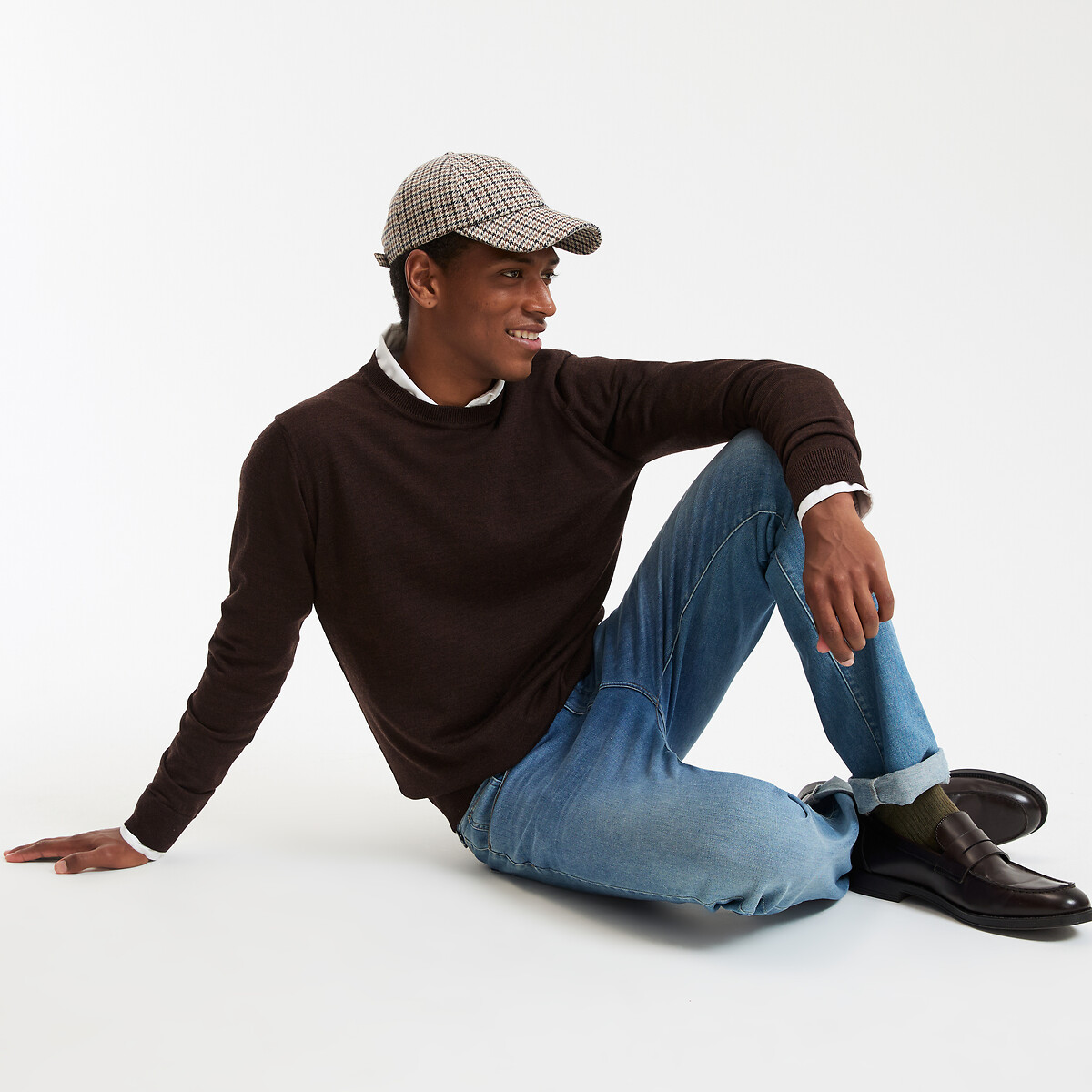 La Redoute Collections Πλεκτό με στρογγυλή λαιμόκοψη από μαλλί μερινός