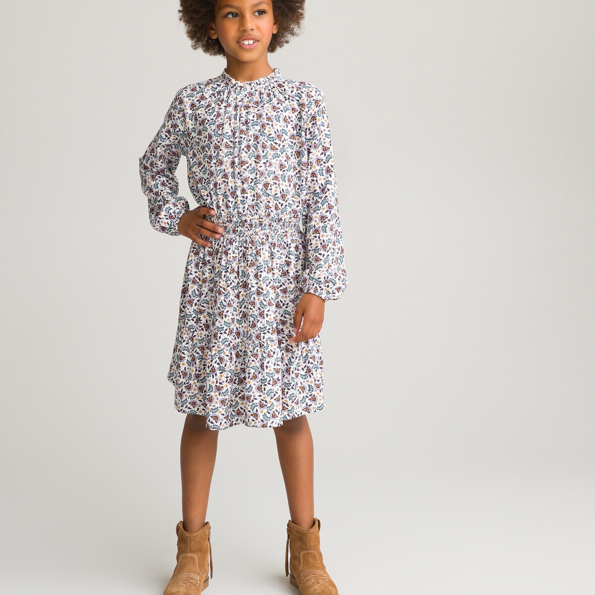 ΠΑΙΔΙ | Φορέματα | Μακριά ή 3/4 μανίκια Μακρυμάνικο φλοράλ φόρεμα, 3-12 ετών