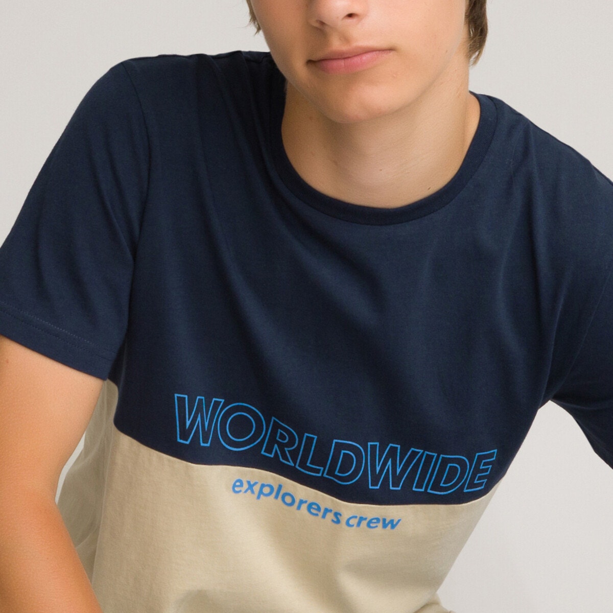 ΠΑΙΔΙ | Μπλούζες & Πουκάμισα | T-shirts T-shirt με στρογγυλή λαιμόκοψη και μήνυμα, 10- 8 ετών