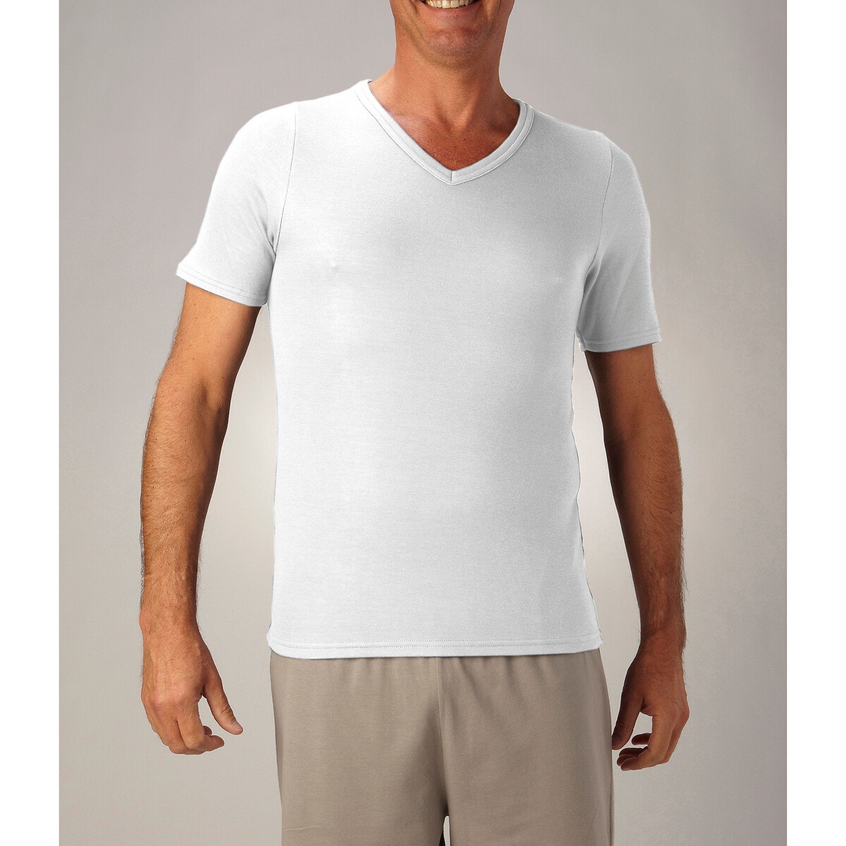ΑΝΔΡΑΣ | Εσώρουχα | Φανελάκια Κοντομάνικη μπλούζα διπλής όψης με V λαιμόκοψη