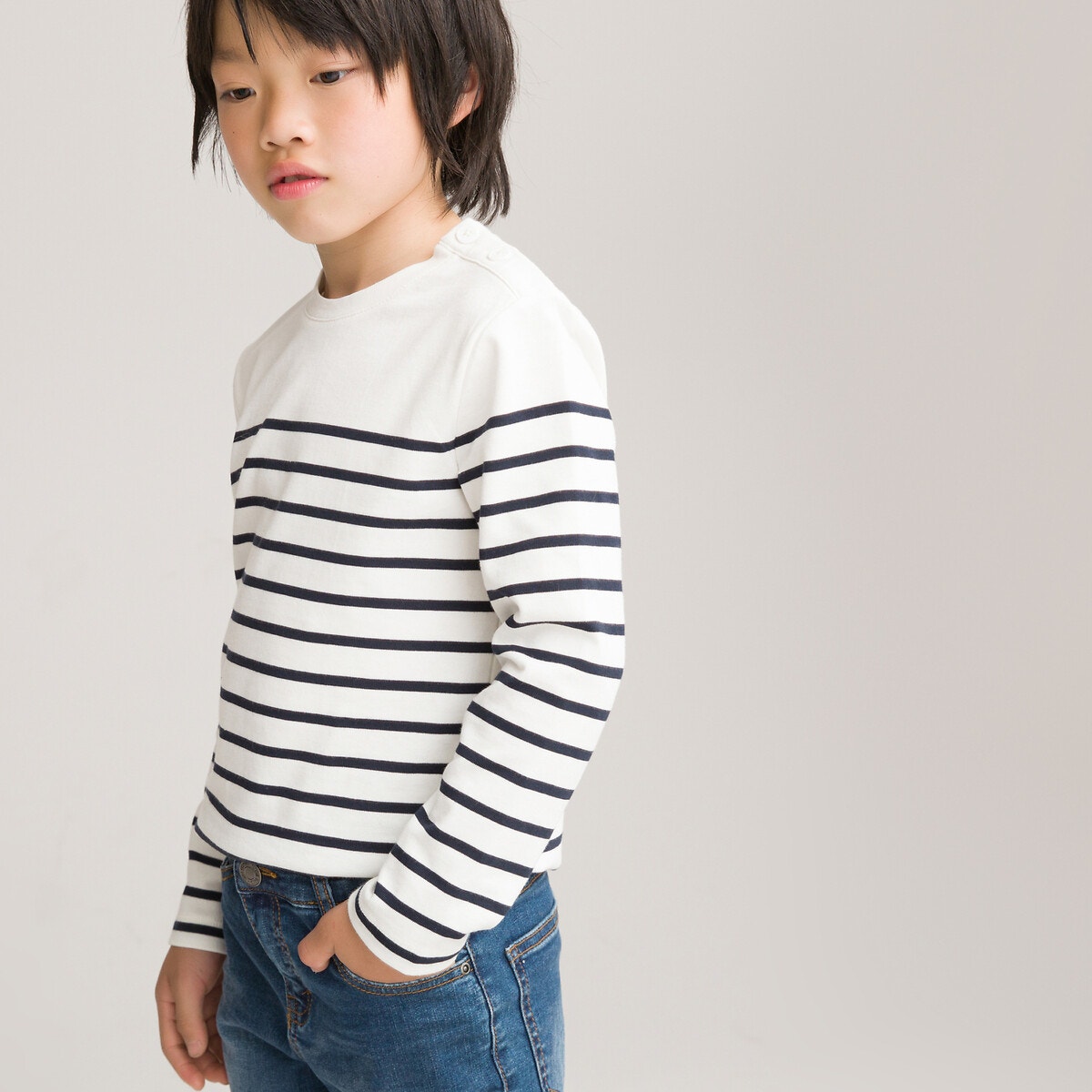 Μακρυμάνικη μπλούζα με ρίγες