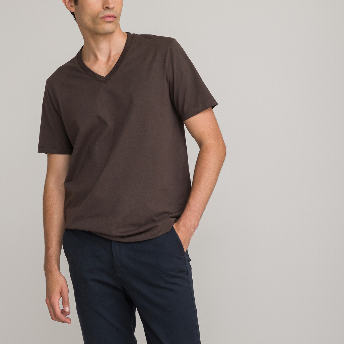 Μόδα > Ανδρικά > Ρούχα > T-shirt > Κοντά μανίκια Κοντομάνικη μπλούζα με V από οργανικό βαμβάκι