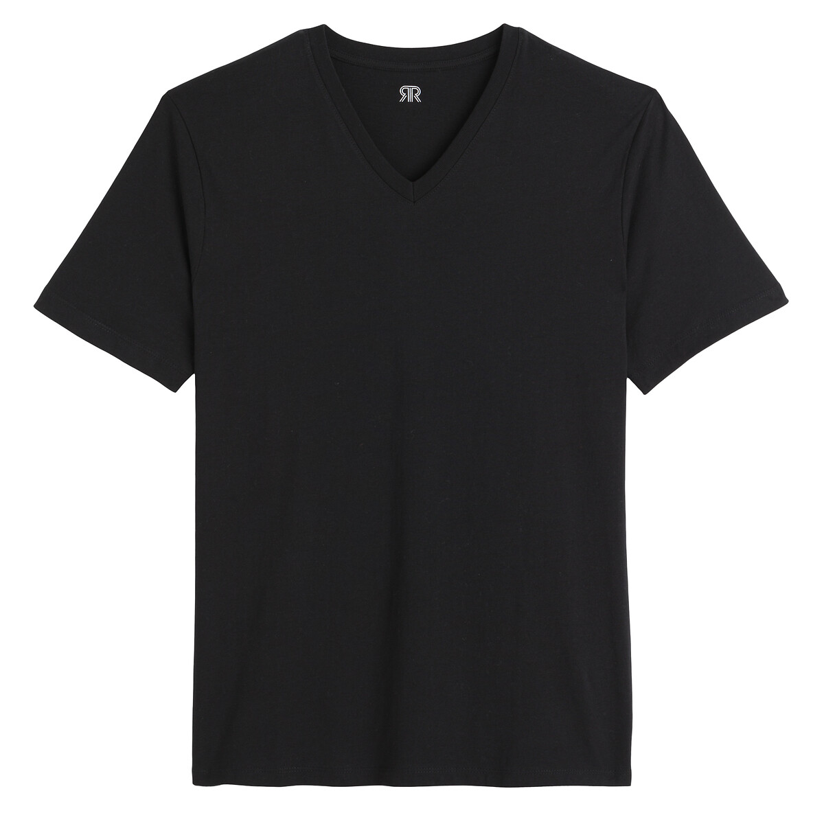 La Redoute Collections Κοντομάνικη μπλούζα με V από οργανικό βαμβάκι