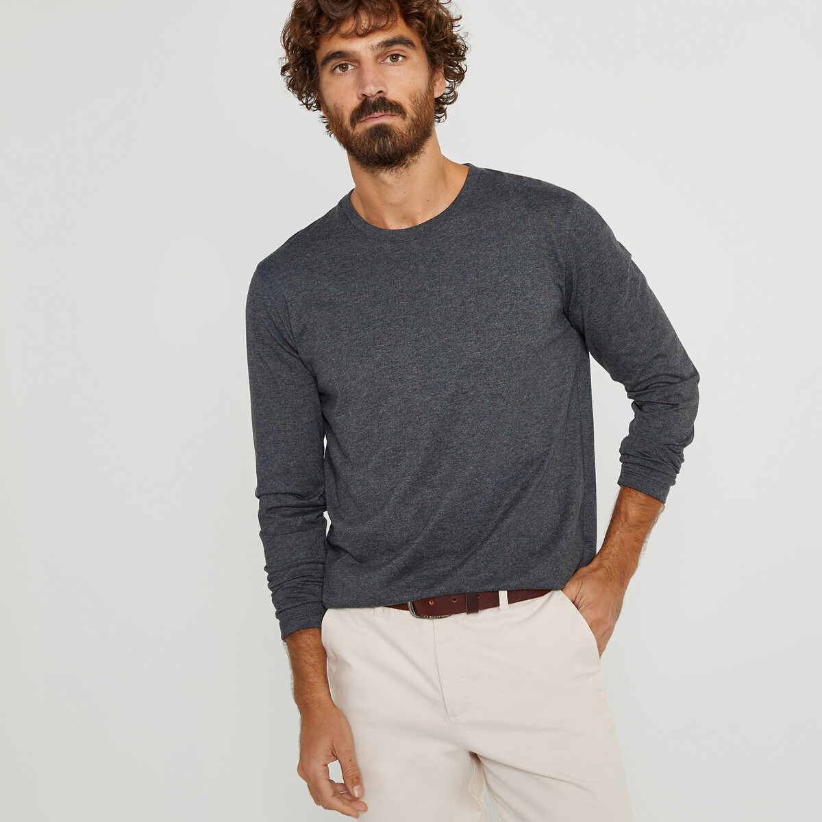 La Redoute Collections Μακρυμάνικη μπλούζα από οργανικό βαμβάκι