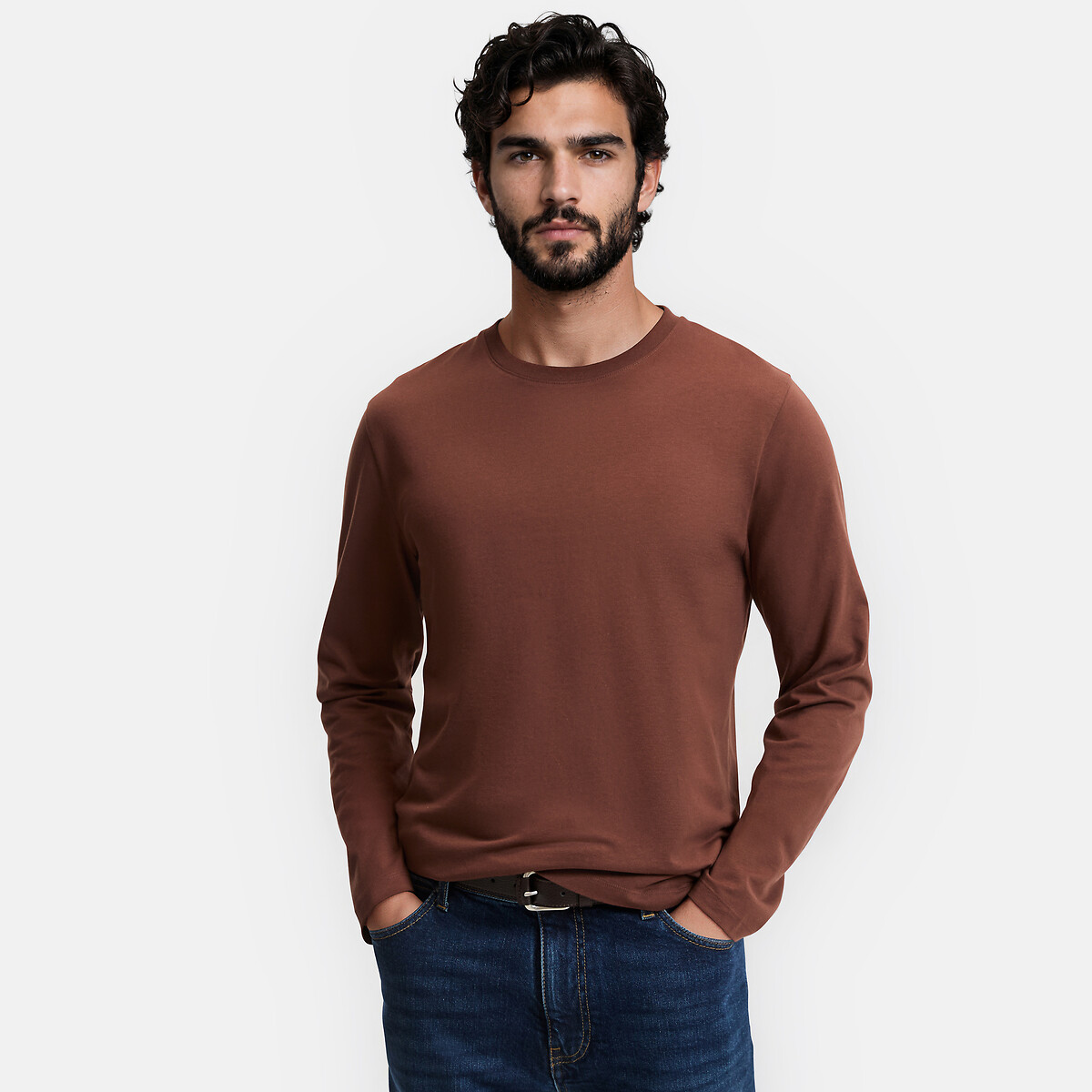 Μακρυμάνικο T-shirt με στρογγυλή λαιμόκοψη