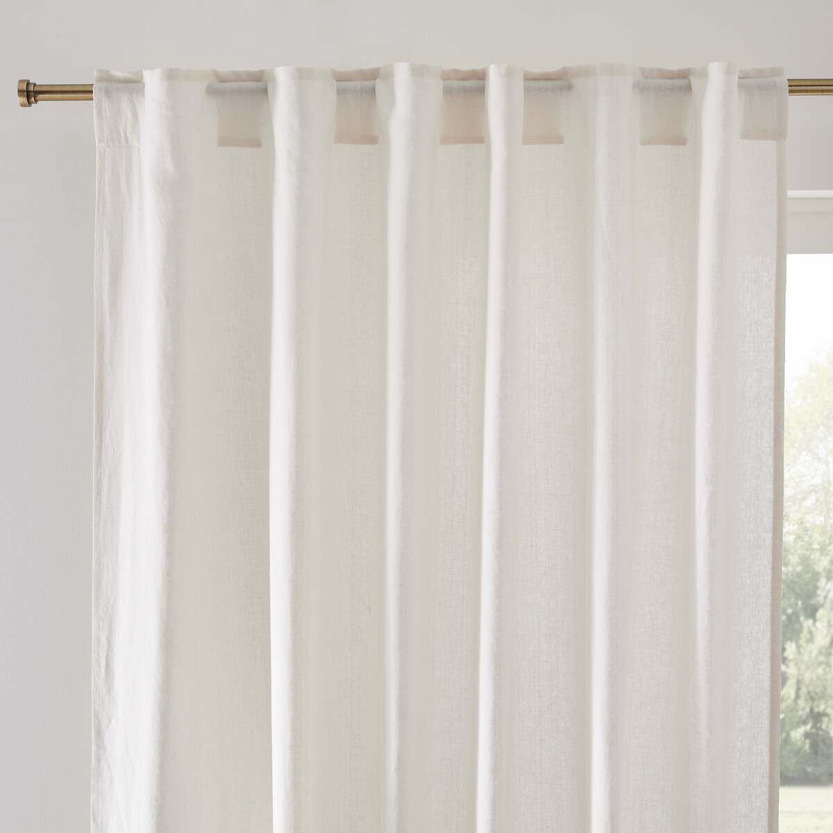 Ριντό από λινό/βελούδο με κρυφές θηλιές 180x135 cm