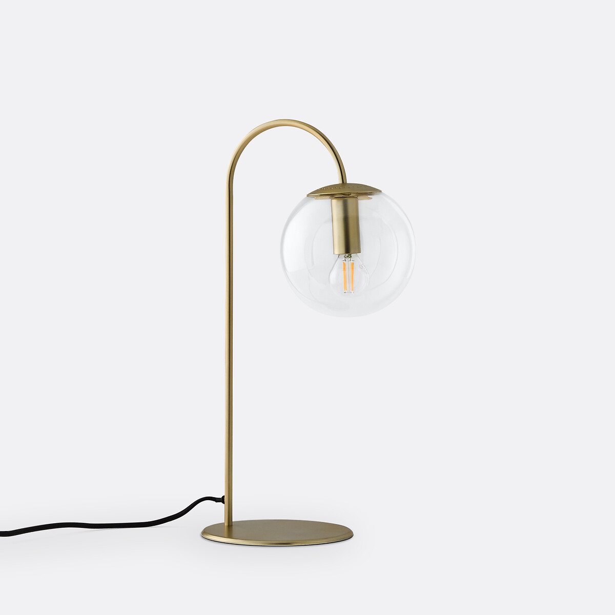 Επιτραπέζιο φωτιστικό από μπρούντζο και γυαλί Μ17cm