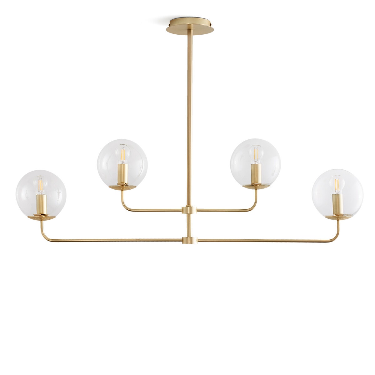 Φωτιστικό οροφής από μπρούντζο και γυαλί, Moricio