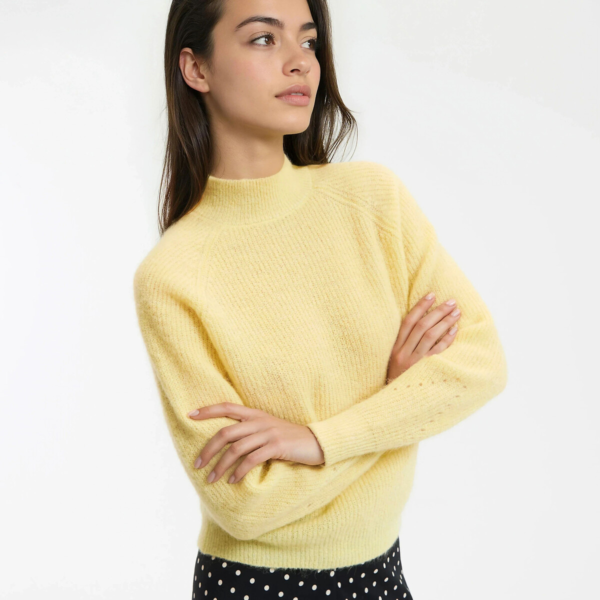 La Redoute Collections Πλεκτό με όρθιο λαιμό