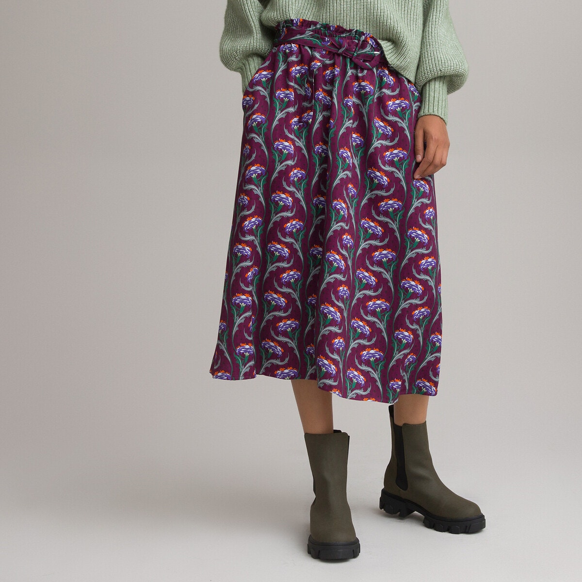 ΓΥΝΑΙΚΑ | Φούστες | Midi Εβαζέ μίντι φούστα με ζώνη