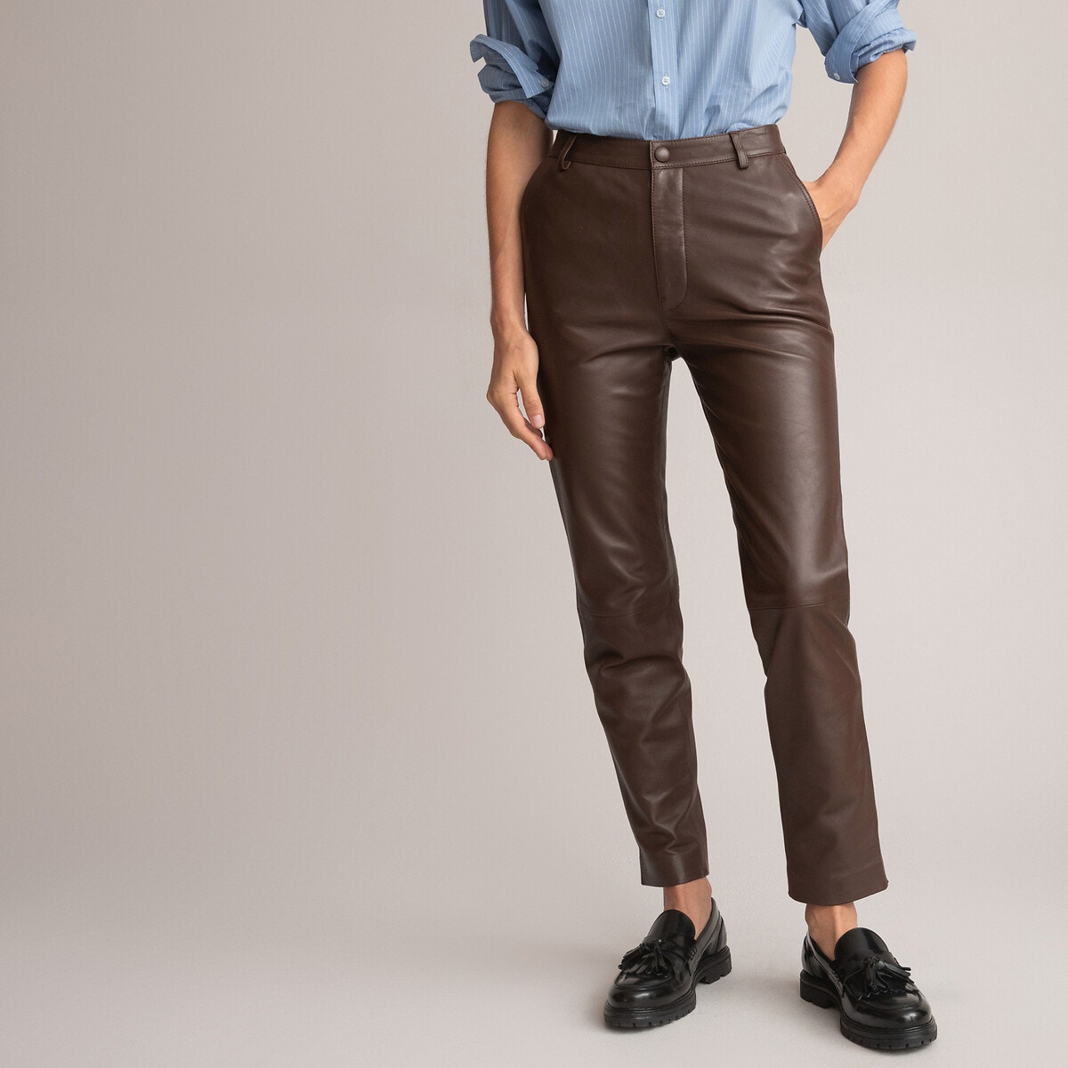 ΓΥΝΑΙΚΑ | Παντελόνια Δερμάτινο παντελόνι σε ίσια γραμμή