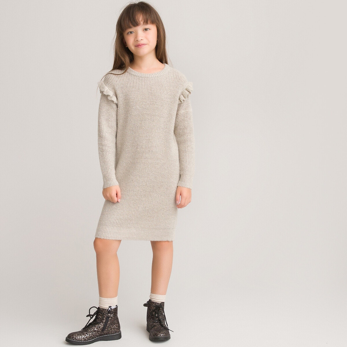 ΠΑΙΔΙ | Φορέματα | Μακριά ή 3/4 μανίκια Μακρυμάνικο πλεκτό φόρεμα, 3-12 ετών