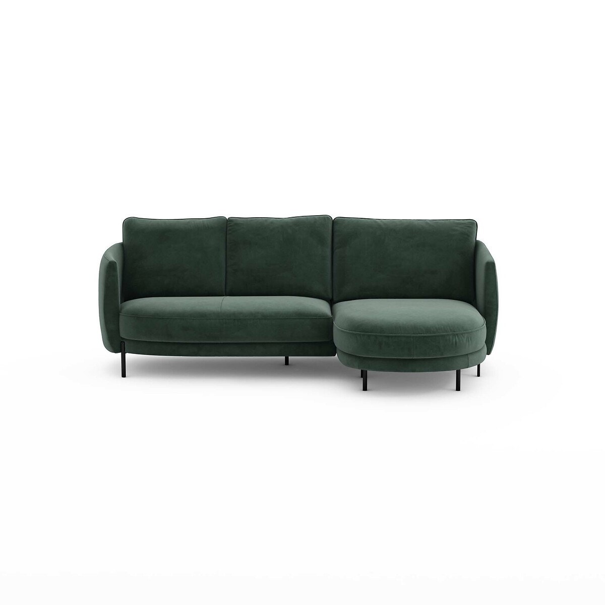 Γωνιακός καναπές από βελούδο, Arcus, σχεδίασης E.Gallina