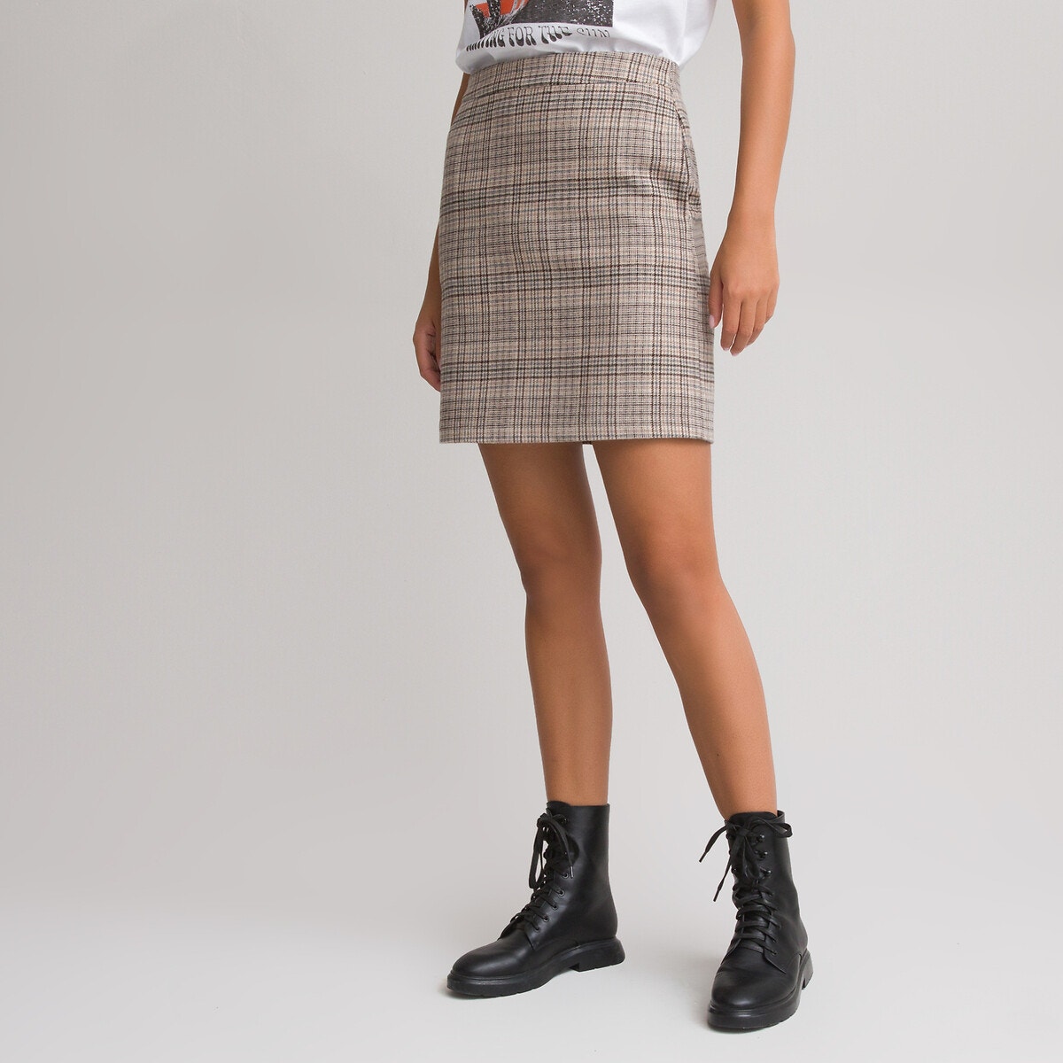 ΓΥΝΑΙΚΑ | Φούστες | Mini Κοντή καρό φούστα σε γραμμή Α