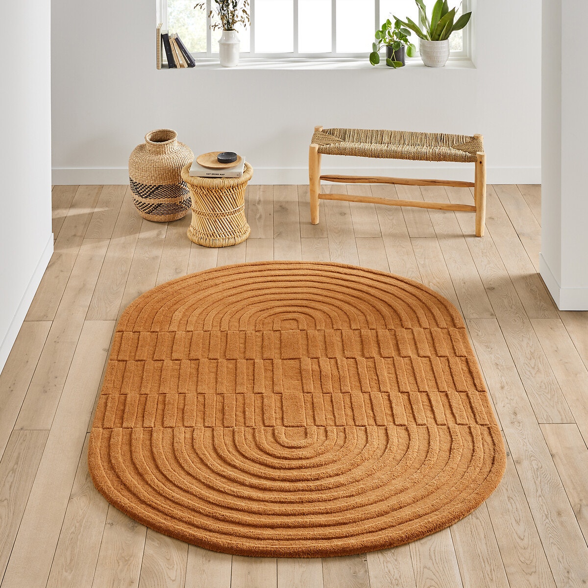 La Redoute Interieurs Οβάλ μάλλινο χαλί 200x290 cm Μ290xΠ200cm