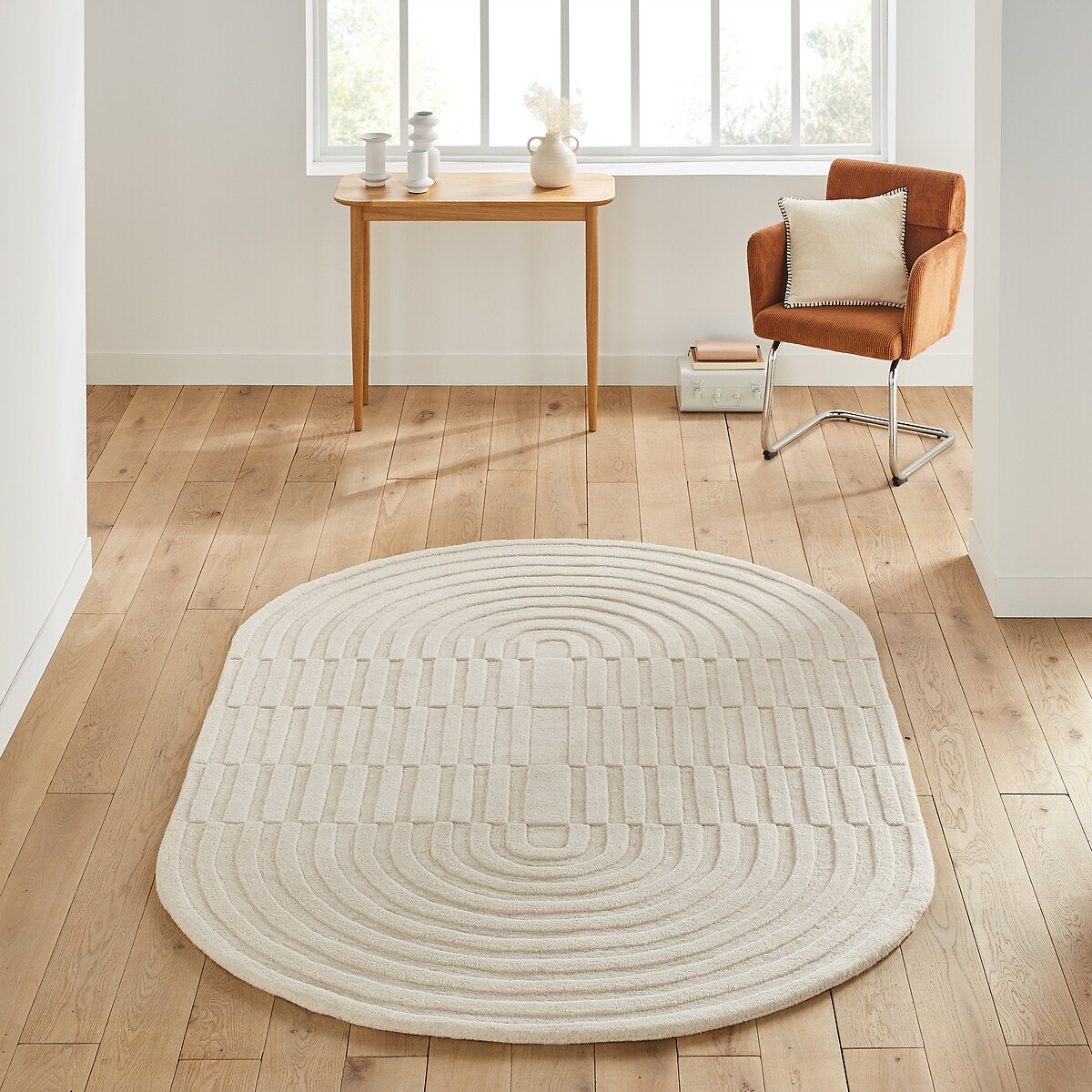La Redoute Interieurs Οβάλ μάλλινο χαλί 200x290 cm Μ290xΠ200cm