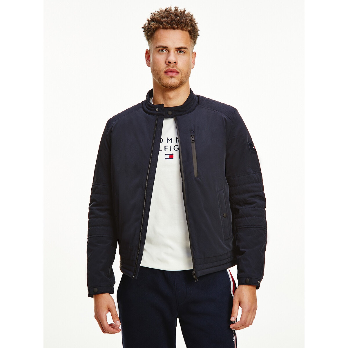 Μπουφάν biker με φερμουάρ, Stretch Cafe Racer