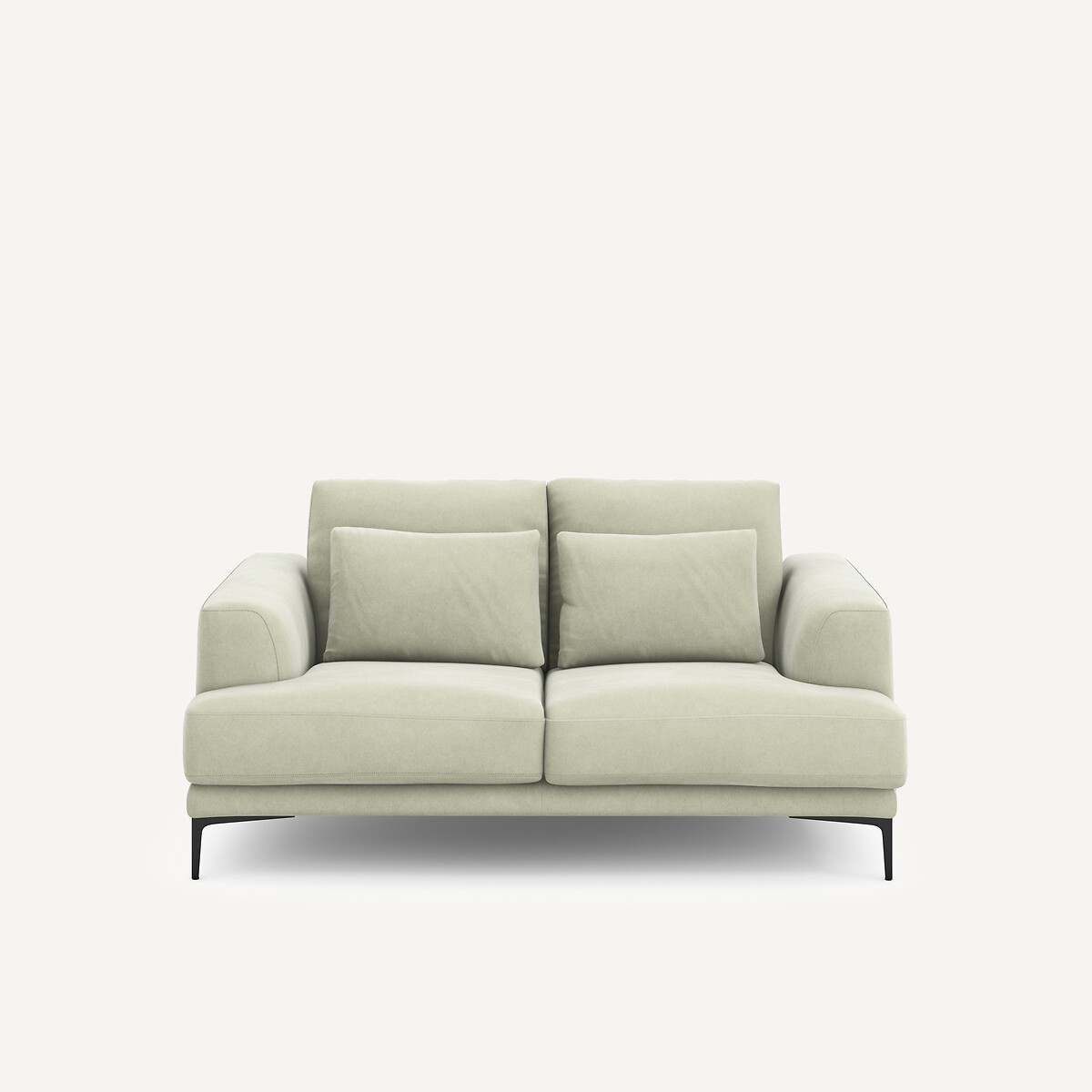 Διθέσιος καναπές από βελούδο stonewashed Μ105xΠ177xΥ83cm