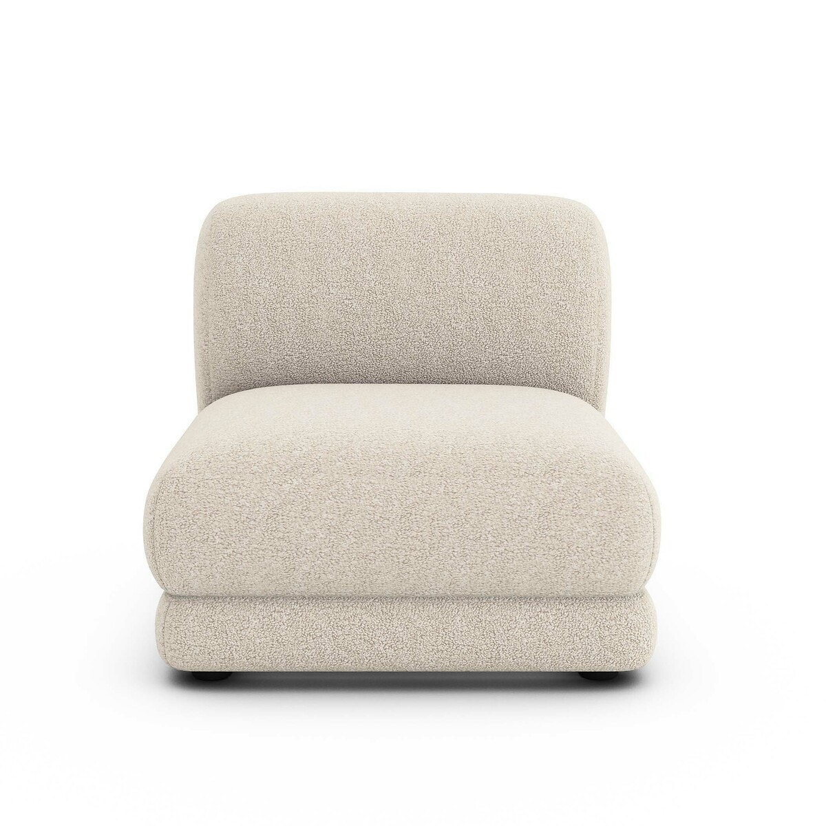 Πολυθρόνα χωρίς μπράτσα από πολυέστερ με μπουκλέ υφή, Sister d