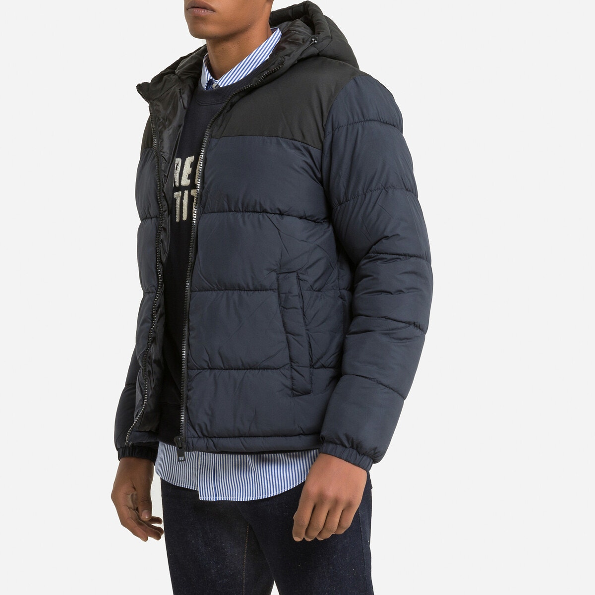 JACK & JONES Καπιτονέ μπουφάν με φερμουάρ και κουκούλα, Paul