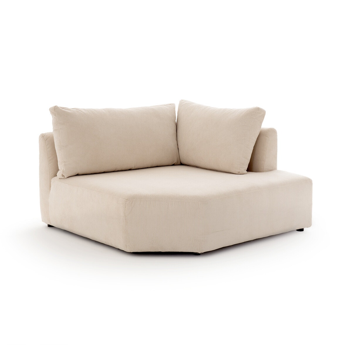 La Redoute Interieurs Γωνιακός καναπές από κοτλέ βελούδο Μ127xΠ126xΥ67cm