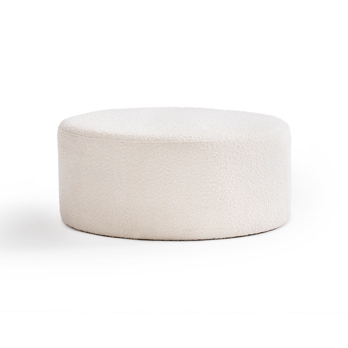 Πουφ με μπουκλέ ταπετσαρία από πολυέστερ
