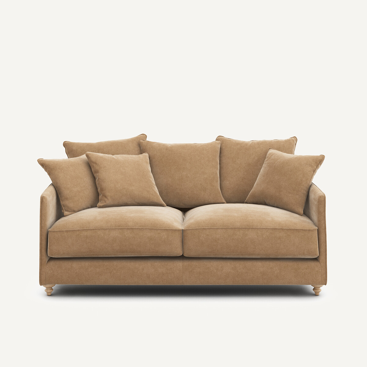 Πτυσσόμενος καναπές από βελούδο stonewashed Μ105xΠ184xΥ93cm