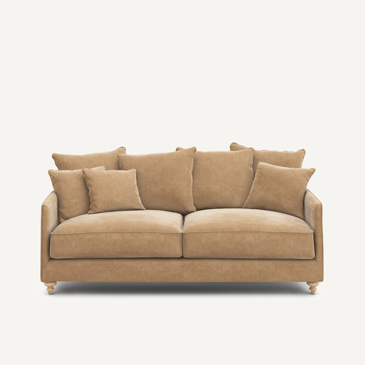 Πτυσσόμενος καναπές από βελούδο stonewashed Μ105xΠ204xΥ93cm