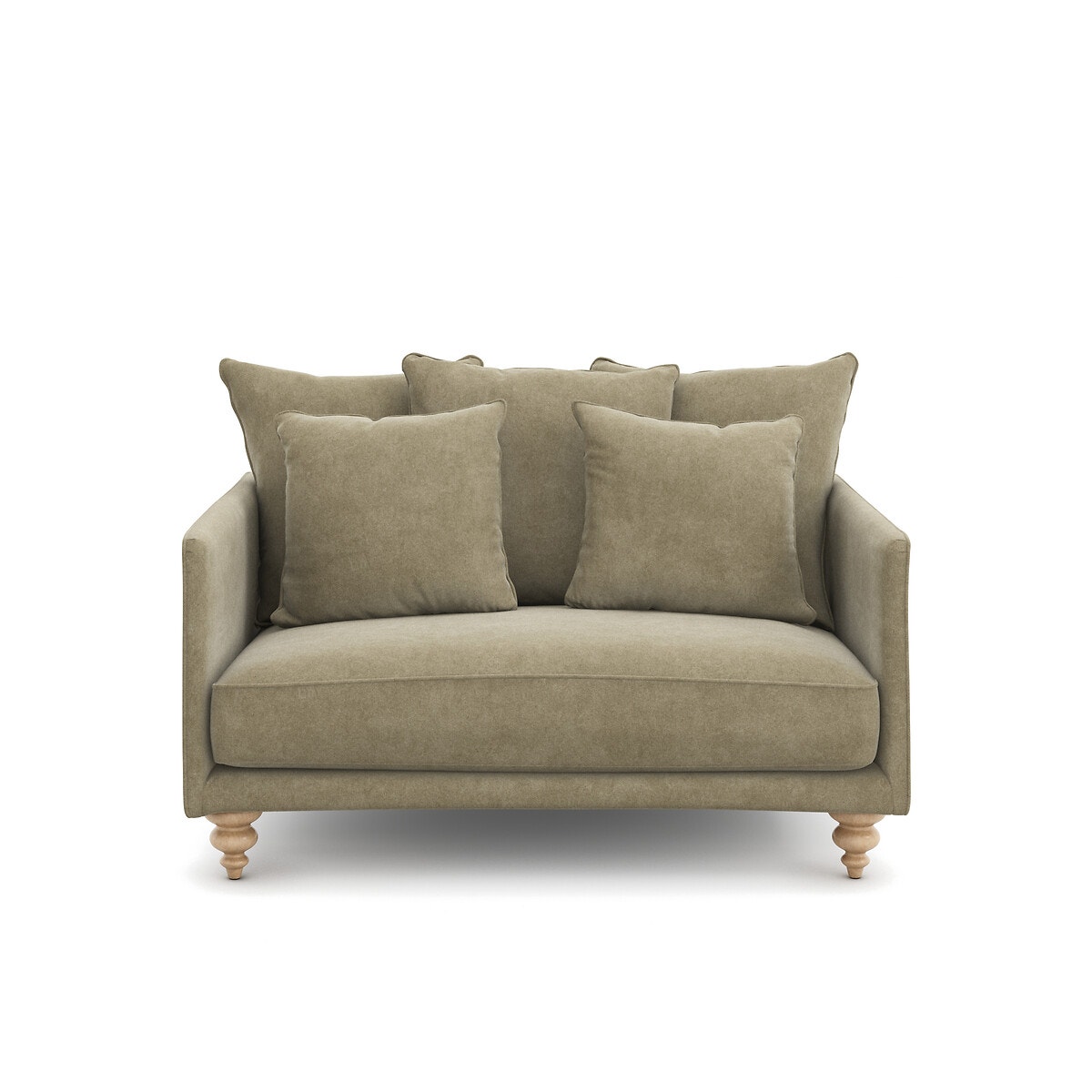 Καναπές 2 θέσεων από βελούδο stonewashed, Lazare