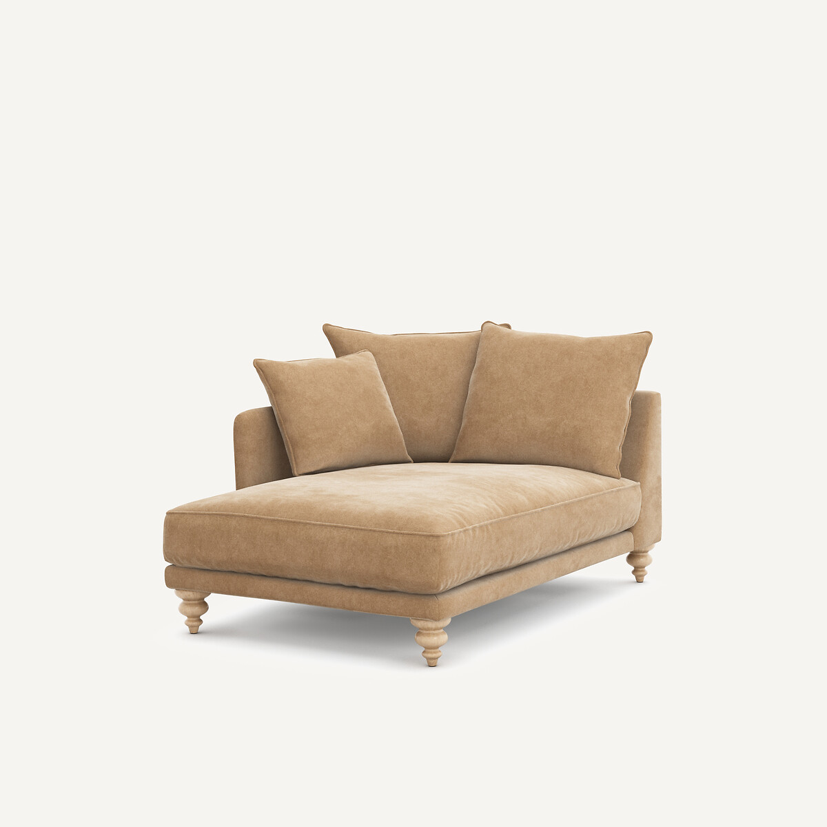Ανάκλιντρο από βελούδο stonewashed Μ150xΠ105xΥ93cm