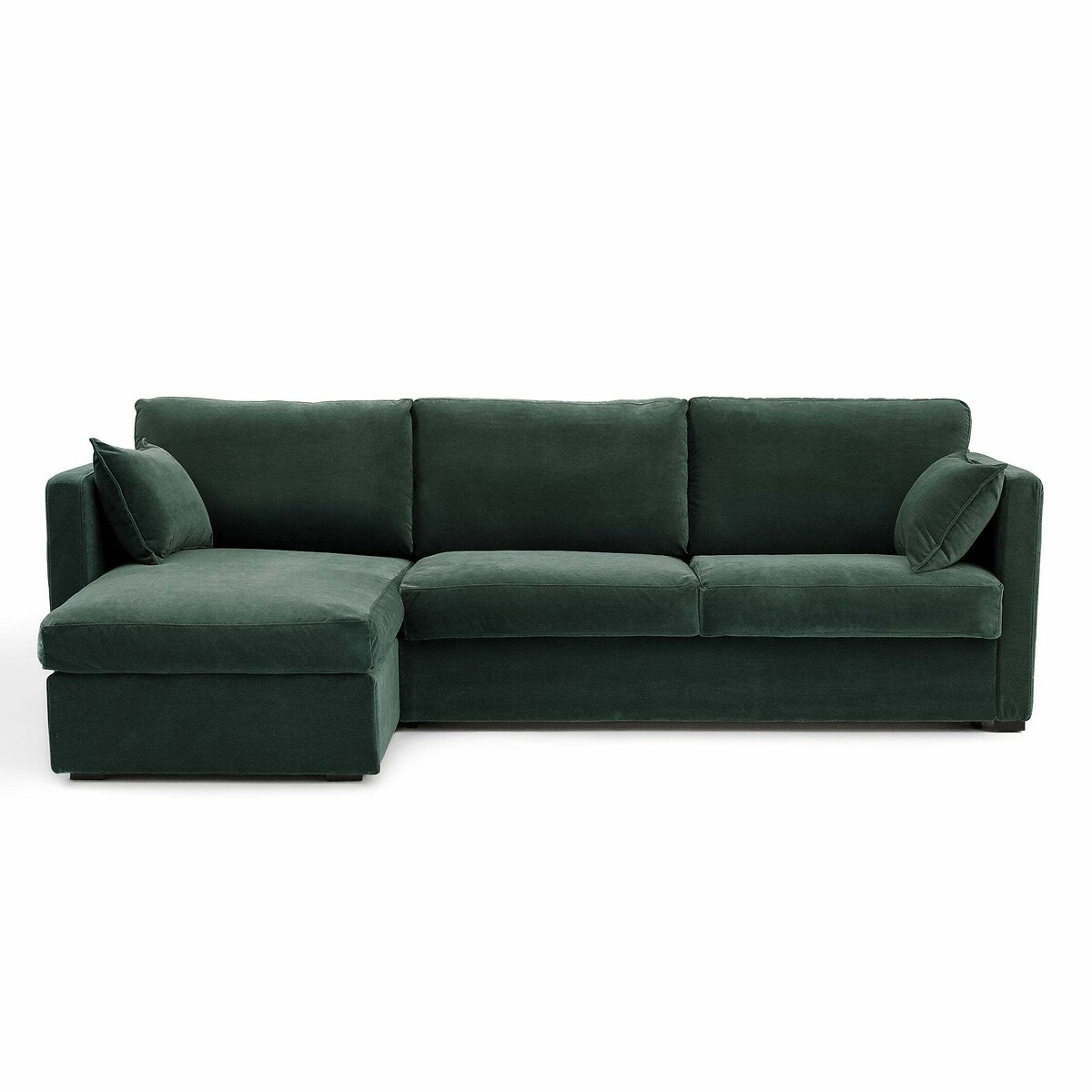 Γωνιακός καναπές από βελούδο Μ180xΠ290xΥ85cm