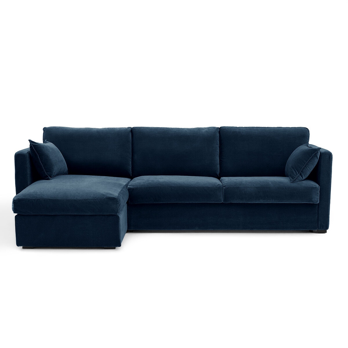 Γωνιακός καναπές από βελούδο Μ180xΠ290xΥ85cm