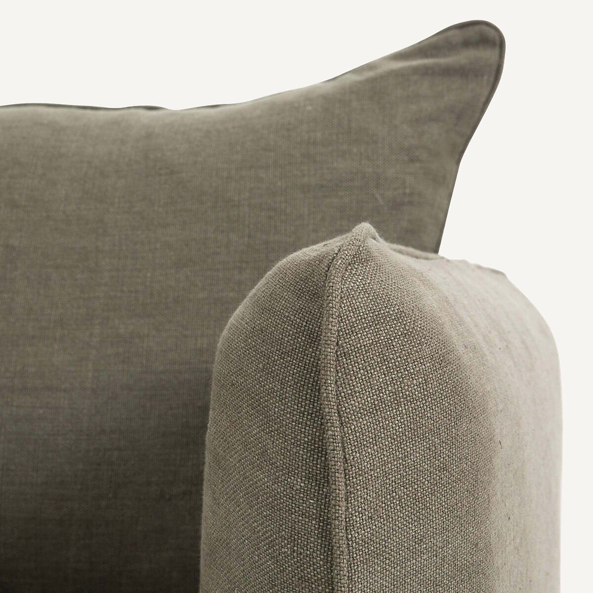 Πολυθρόνα XL από χοντρό λινό ύφασμα stonewashed, Neo Chiquito