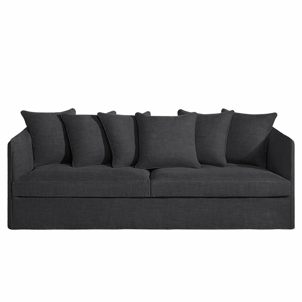 Καναπές από χοντρό λινό ύφασμα stonewashed, Neo Chiquito