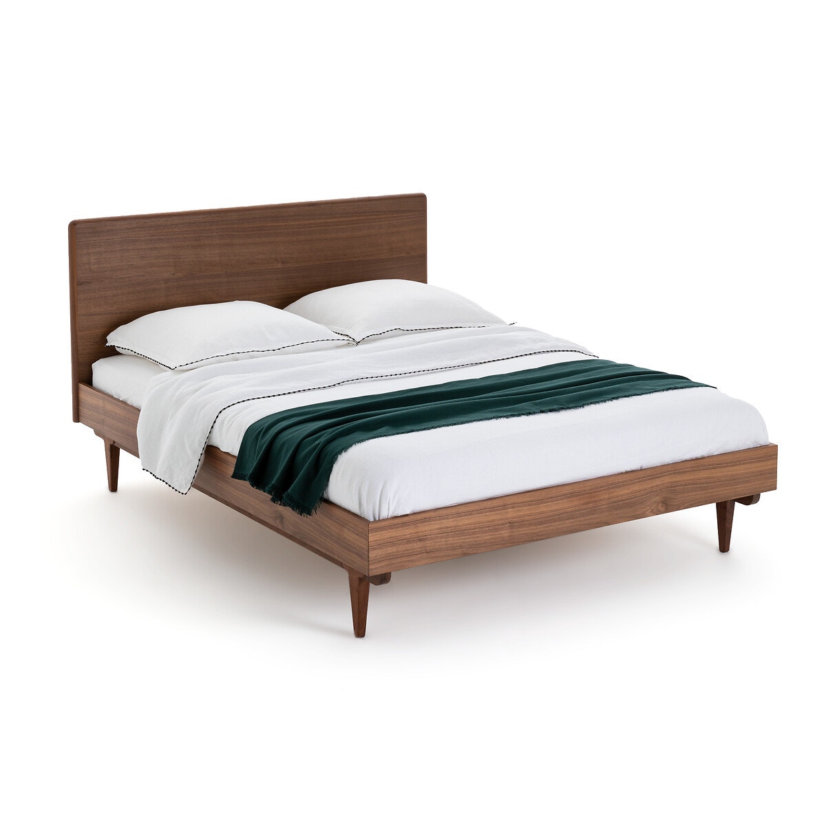 Σπίτι > Έπιπλα > Υπνοδωμάτιο > Κρεβάτια Κρεβάτι vintage από ξύλο καρυδιάς με τάβλες Π167cm