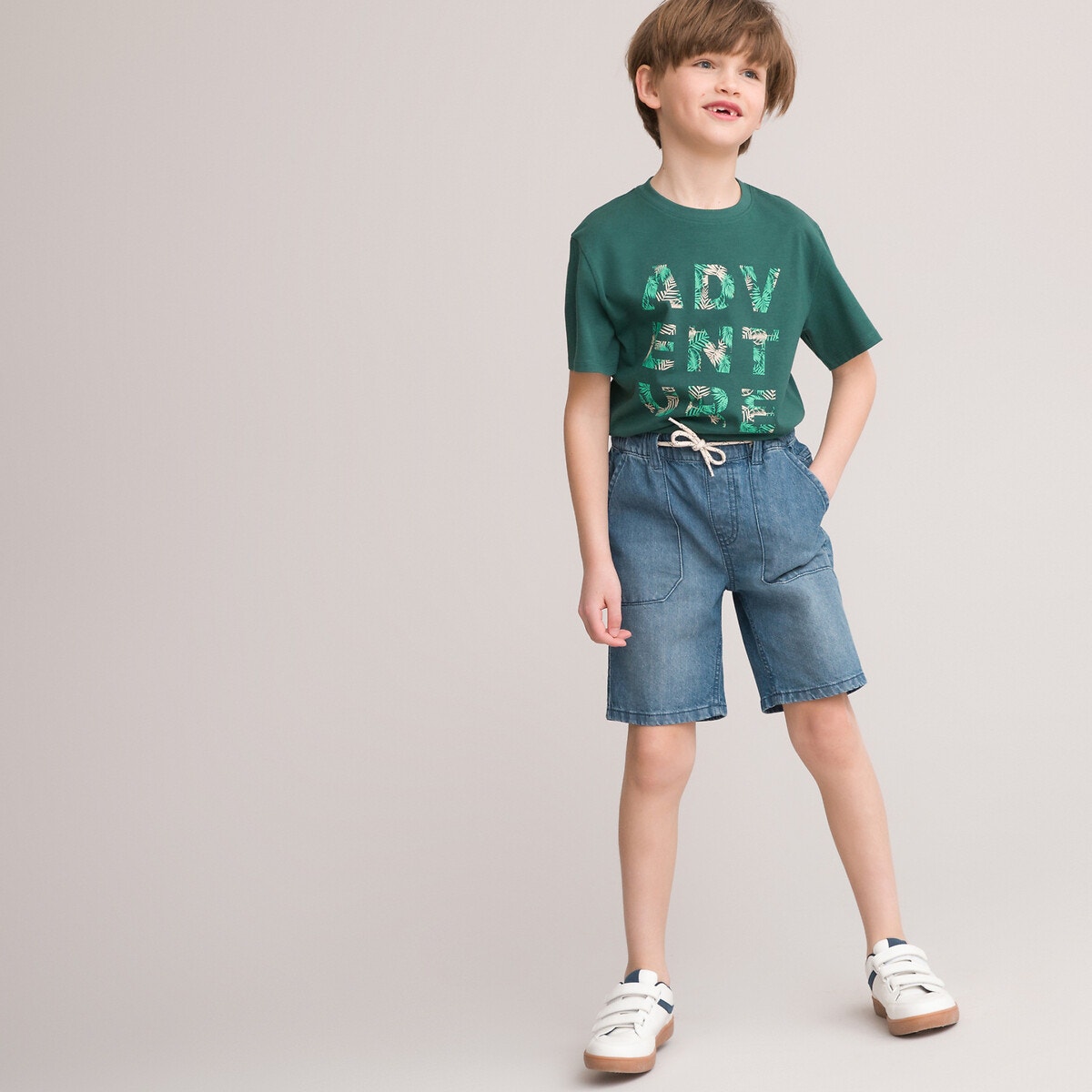 La Redoute Collections Τζιν βερμούδα με λάστιχο στη μέση