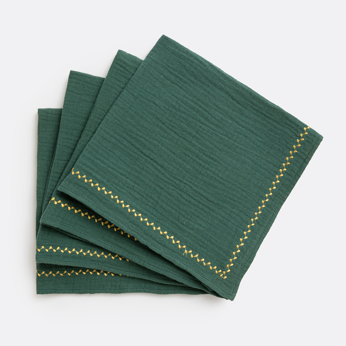 La Redoute Interieurs Σετ 4 πετσέτες φαγητού με κέντημα 45x45 cm