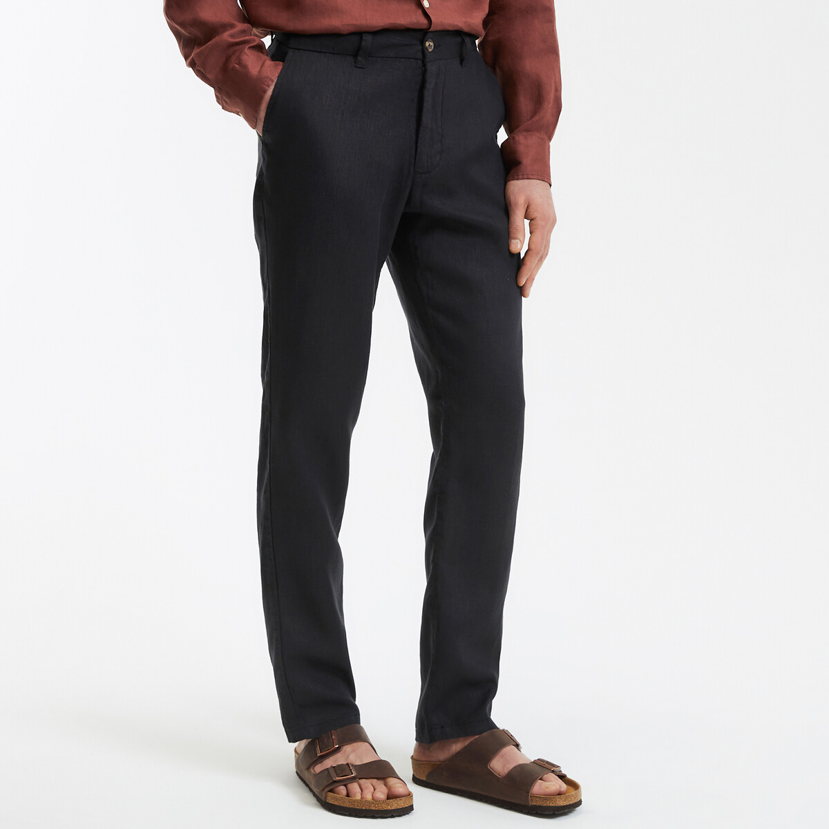 La Redoute Collections Ίσιο λινό παντελόνι