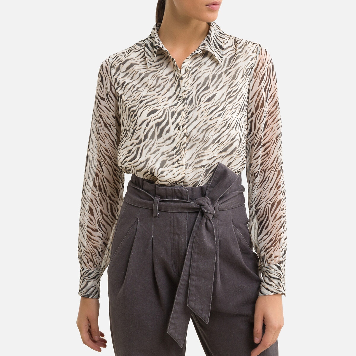 VERO MODA Χυτό πουκάμισο με animal print