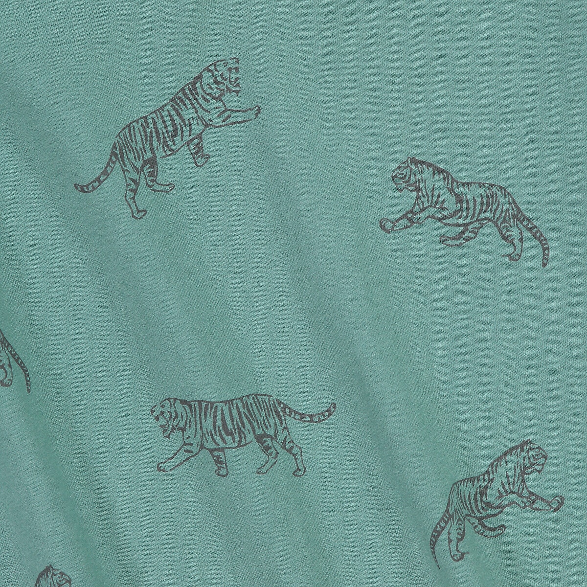 Φαρδύ T-shirt με μοτίβο τίγρεις από οργανικό βαμβάκι, 3-12 ετών