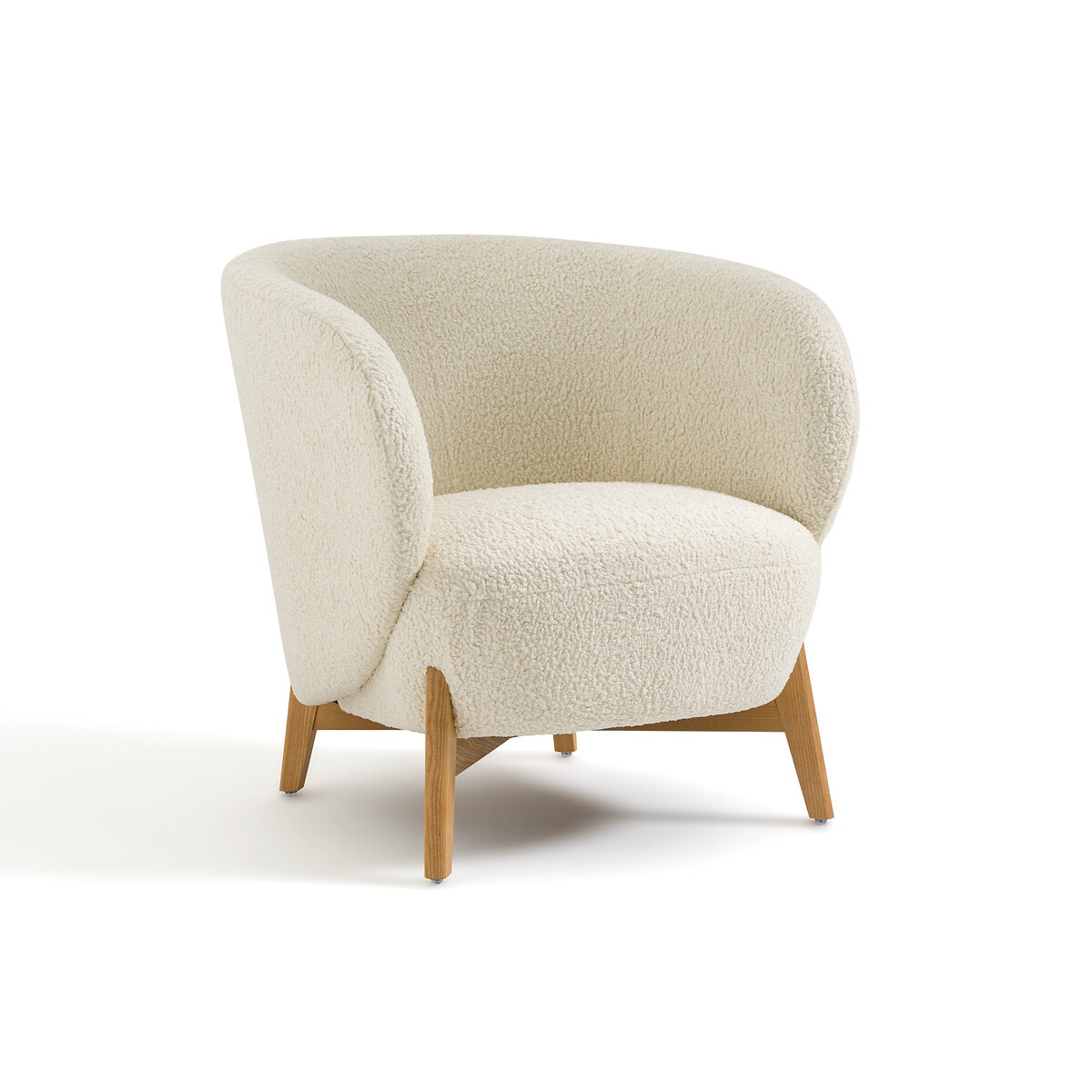 Πολυθρόνα με μπουκλέ ταπετσαρία Μ69xΠ84xΥ73cm